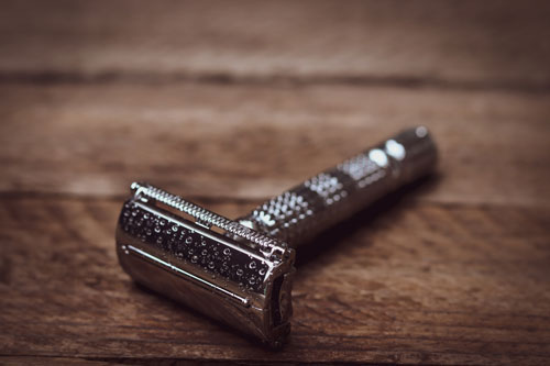 High Angle View Of Razor On Table