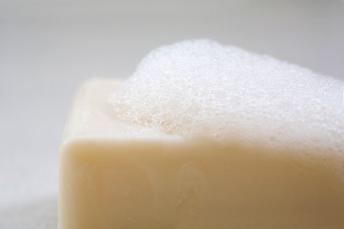 Soap with foam