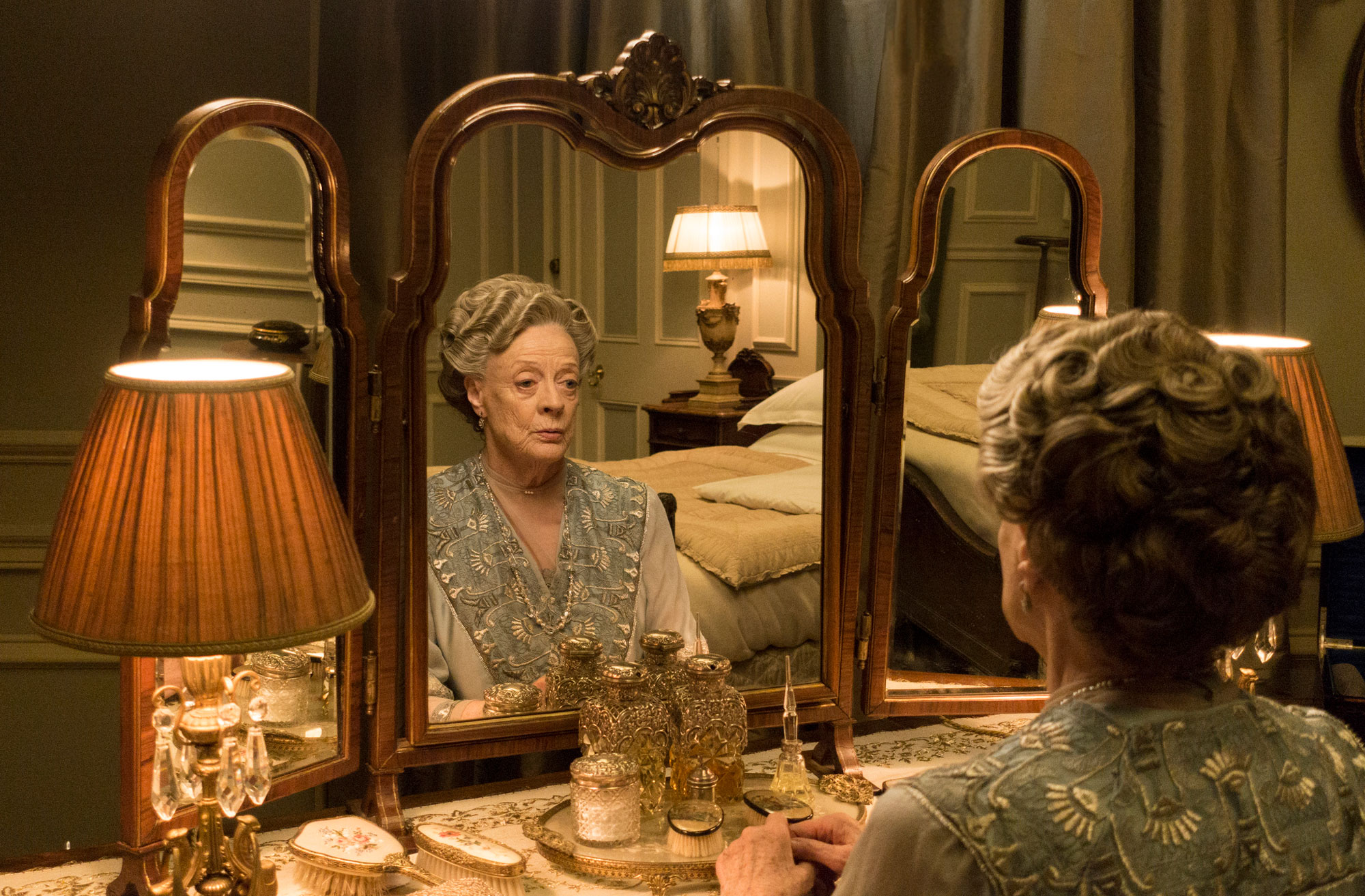 still from Downton Abbey Series, Maggie Smith playing Violet Crawley