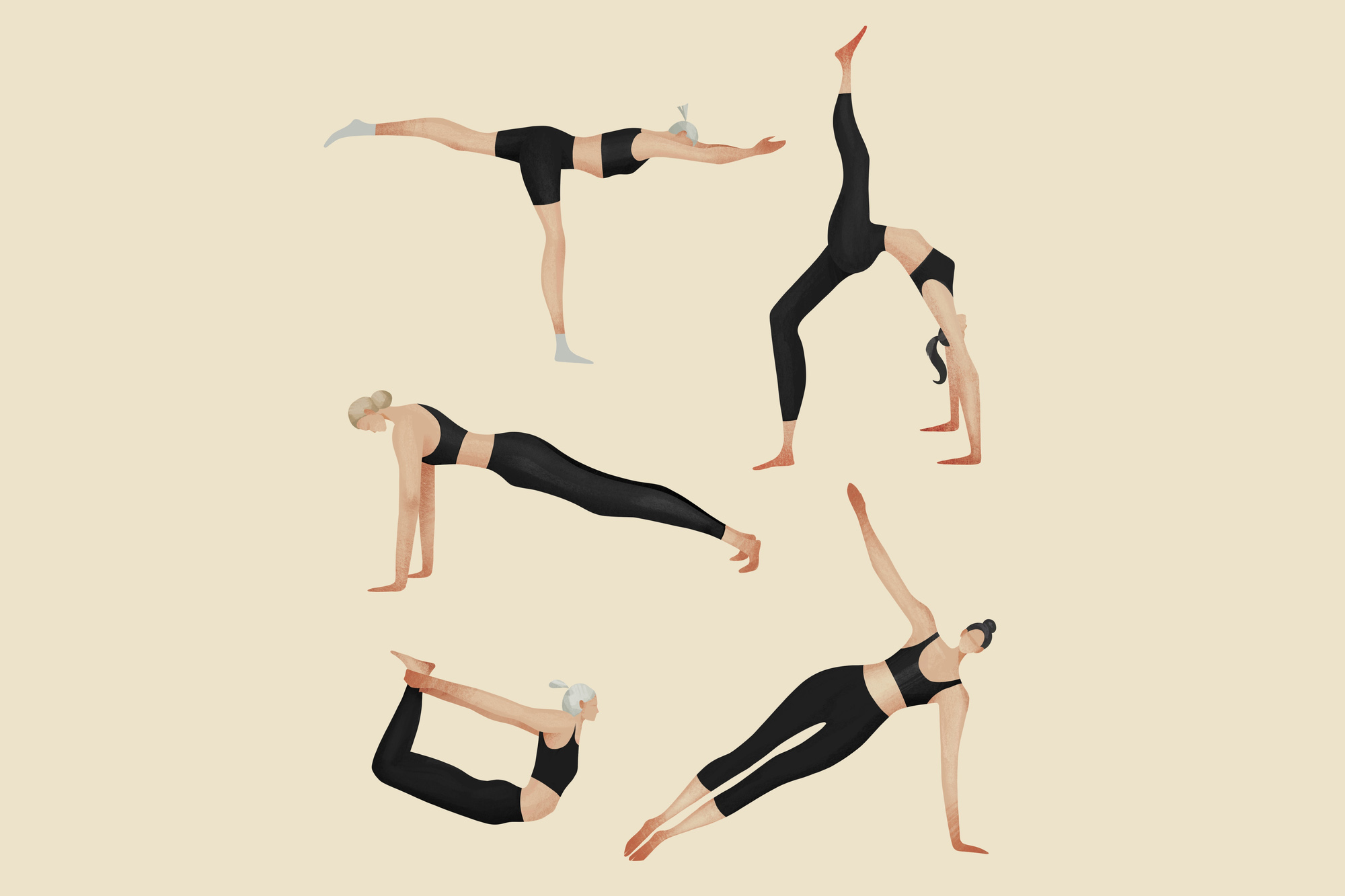 illustration of yoga poses