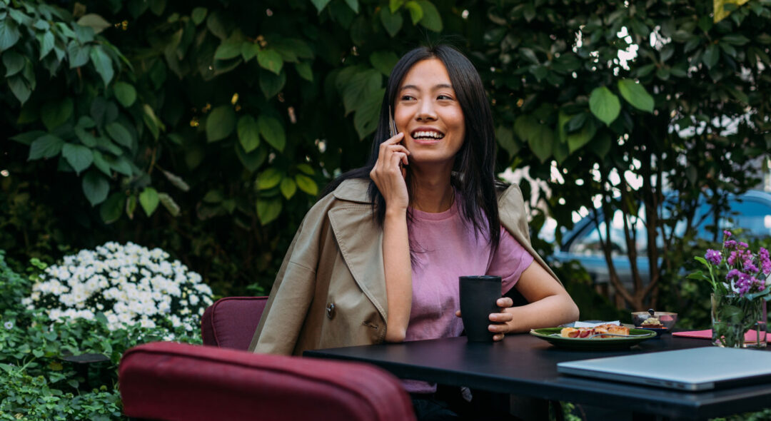 Woman Talking on the Phone outside