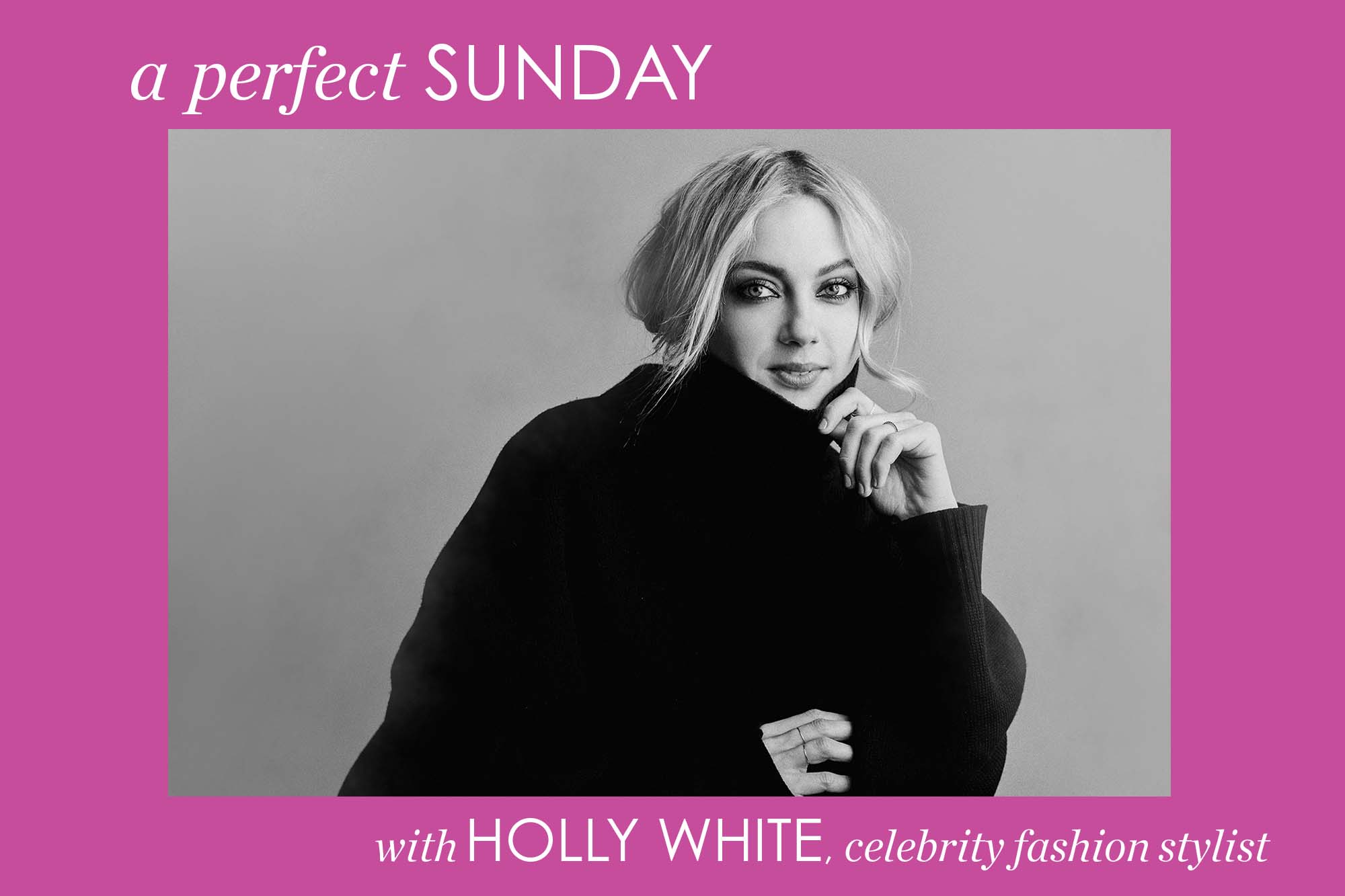 portrait of celebrity fashion stylist holly white.