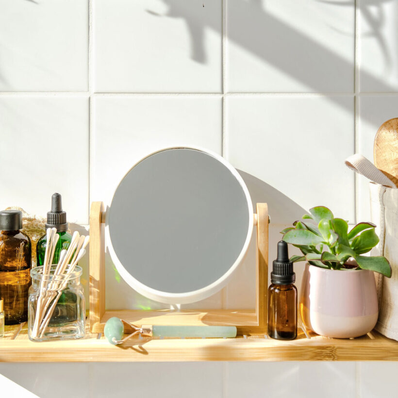 Potted Plants On Table At Home